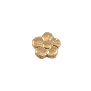 Charms & Solderable Accents Brass Pansy Solderable Accent, 6mm (.23") x 6mm (.23"), 24g - Pack of 5