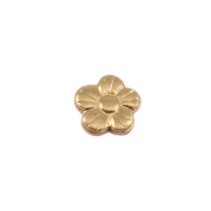 Brass Pansy Solderable Accent, 6mm (.23") x 6mm (.23"), 24 Gauge - Pack of 5
