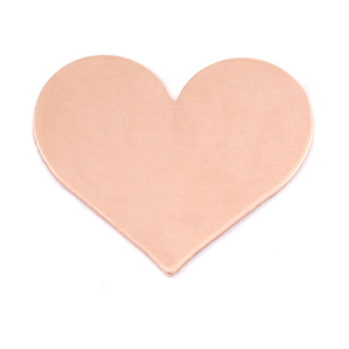 Copper Classic Heart, 26.5mm (1.04") x 21.5mm (.84"), 24g, Pack of 5