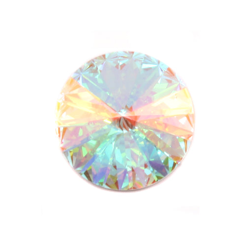 Beads & Swarovski Crystals Swarovski Crystal Rivoli Stone - Crystal Clear AB 18mm