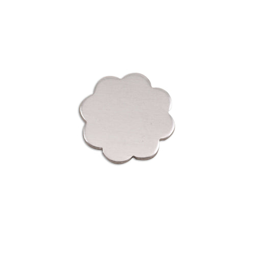 Metal Stamping Blanks Aluminum Flower with 8 Petals, 14mm (.55"), 18g, Pack of 5 