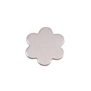 Metal Stamping Blanks Aluminum Flower with 6 Petals, 17mm (.67"), 18g, Pack of 5