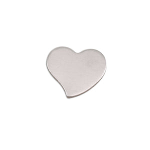 Metal Stamping Blanks Aluminum Stylized Heart, 15mm (.59") x 14mm (.55"), 18g, Pack of 5