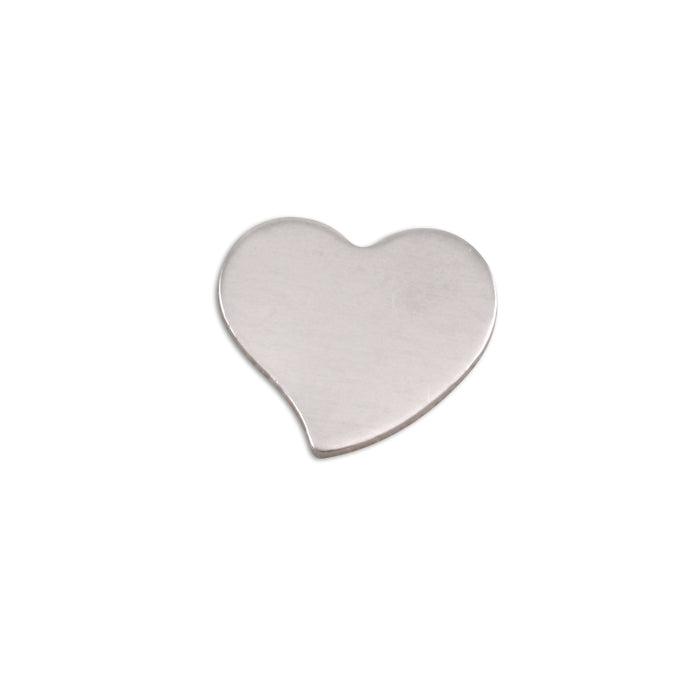Aluminum Stylized Heart, 15mm (.59") x 14mm (.55"), 18 Gauge, Pack of 5