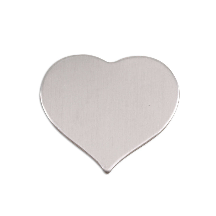 Aluminum Puffy Heart, 24mm (.94") x 21.5mm (.85"), 18g, Pack of 5