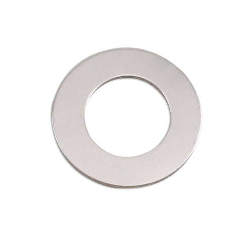 Metal Stamping Blanks Aluminum Washer, 22mm (.87") with 12.7mm (.51") ID, 18g, Pack of 5