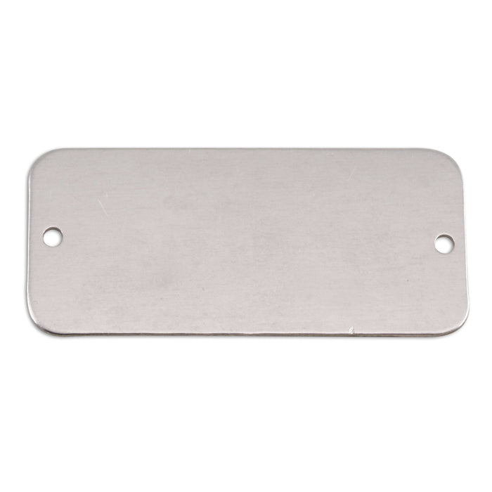 Aluminum Rectangle with Holes, 44.5mm (1.75") x 20mm (.79"), 18 Gauge, Pack of 5