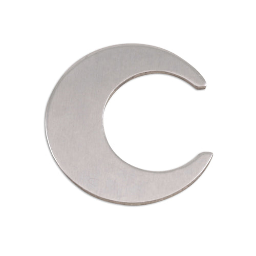 Metal Stamping Blanks Aluminum Crescent Moon, 25.4mm (1"), 18g, Pack of 5