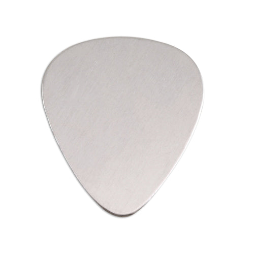 Metal Stamping Blanks Aluminum Guitar Pick Shape, 30mm (1.18") x 25.5mm (1"), 18g, Pack of 5