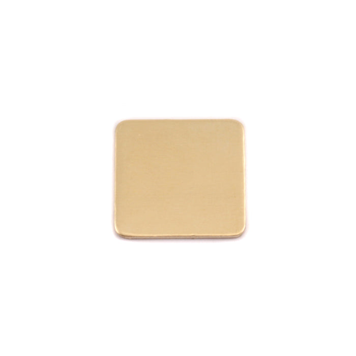 Brass Rounded Square, 13mm (.51"), 24 Gauge, Pack of 5