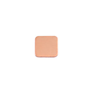 Metal Stamping Blanks Copper Rounded Square, 8.5mm (.33"), 24g, Pack of 5