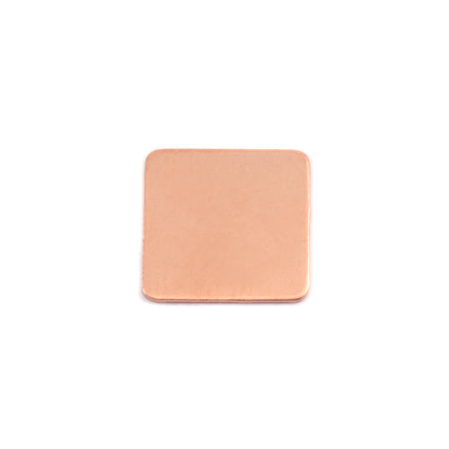 Metal Stamping Blanks Copper Rounded Square, 13mm (.51"), 24g, Pack of 5