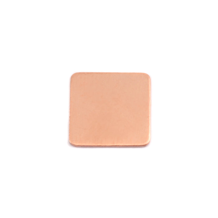 Copper Rounded Square, 13mm (.51"), 24g, Pack of 5