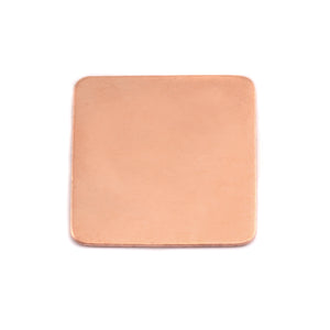 Metal Stamping Blanks Copper Rounded Square, 19mm (.75"), 24g, Pack of 5