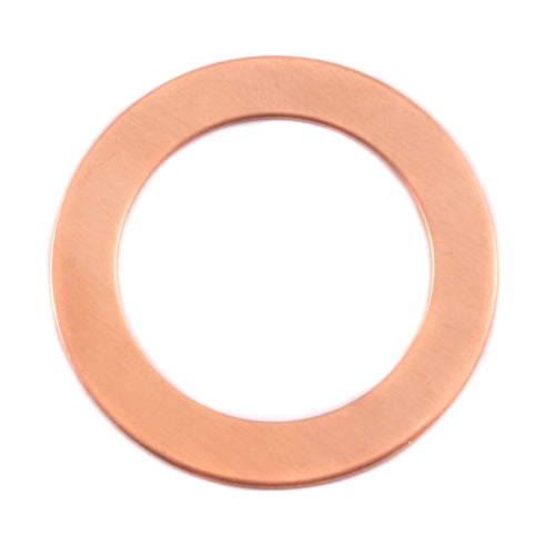 Metal Stamping Blanks Copper Washer, 32mm (1.25") with 22mm (.87") ID, 24g, Pack of 5