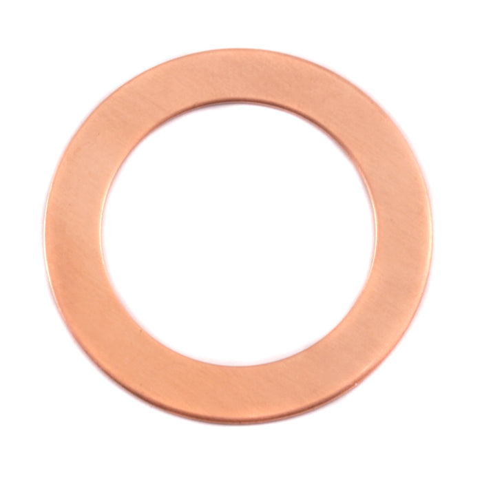 Copper Washer, 32mm (1.25") with 22mm (.87") ID, 24 Gauge, Pack of 5
