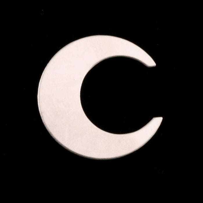 Sterling Silver Crescent Moon, 25.4mm (1"), 24 Gauge