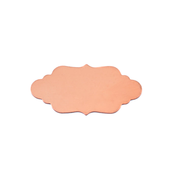 Copper Elegant Plaque, 29.5mm (1.16") x 14.6mm (.57"), 24g, Pack of 5