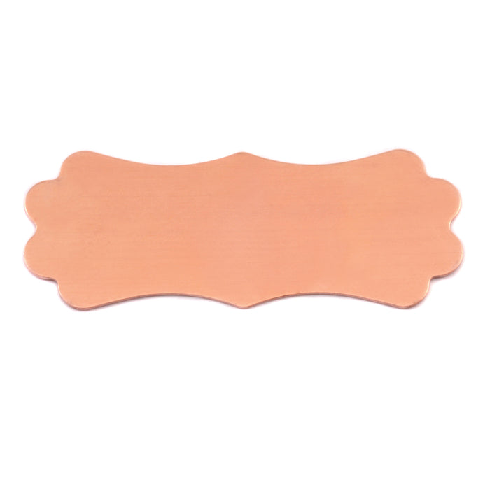 Copper Lanky Plaque, 50mm (1.95") x 19mm (.75"), 24g, Pack of 5