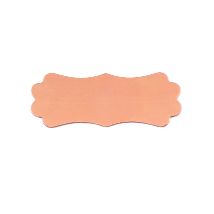 Copper Lanky Plaque, 37mm (1.45") x 14.4mm (.57"), 24g, Pack of 5