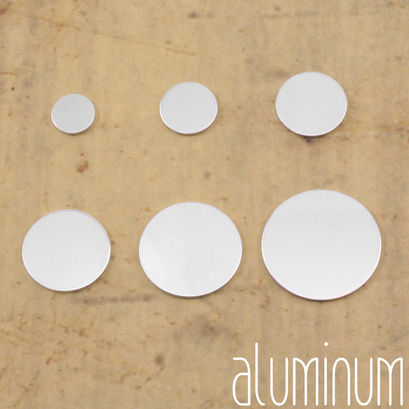 FIVE 7/8 Round Aluminum Stamping Blanks 16 Gauge Round Disc Stamping Blanks  Jewelry Making Supplies 