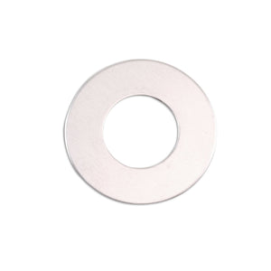 Metal Stamping Blanks Aluminum Washer, 25mm (1") with 12.5mm (.5") ID, 18g, Pack of 5