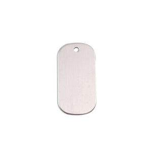 Metal Stamping Blanks Aluminum Small Dog Tag, 25mm (1") x 13mm (.51"), 18g, Pack of 5