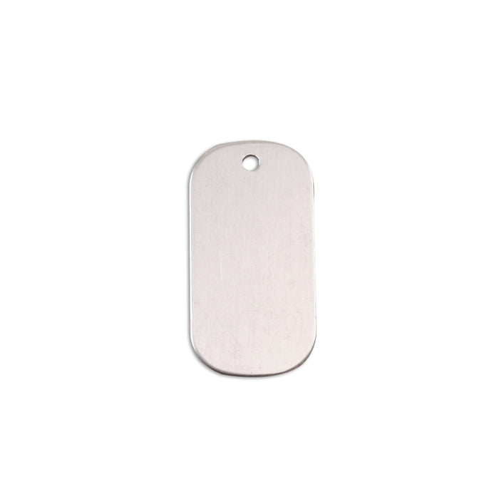 Aluminum Small Dog Tag, 25mm (1") x 13mm (.51"), 18g, Pack of 5