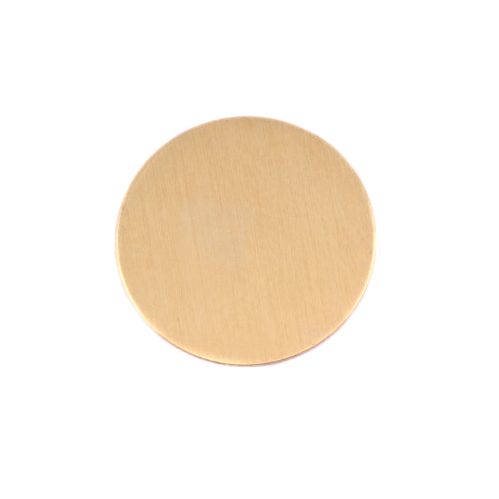 Brass Round, Disc, Circle, 19mm (.75"), 24 Gauge, Pack of 5