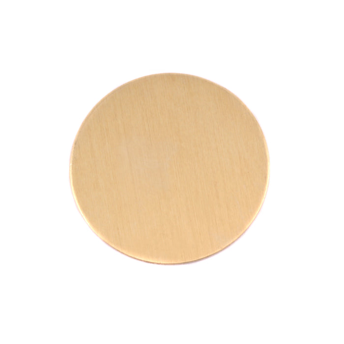 Brass Round, Disc, Circle, 22mm (.87"), 24 Gauge, Pack of 5
