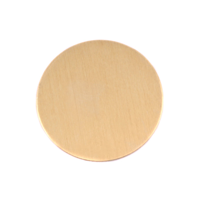 Brass Round, Disc, Circle, 25mm (1"), 24 Gauge, Pack of 5