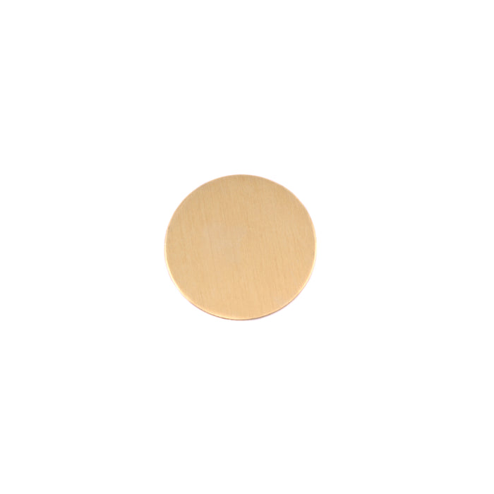 Brass Round, Disc, Circle, 9.5mm (.37"), 24g, Pack of 5