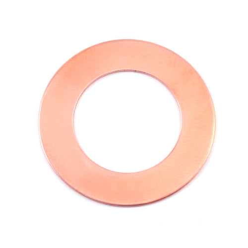 Metal Stamping Blanks Copper Washer, 25mm (1") with 15mm (.59") ID, 24g