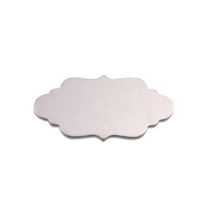 Metal Stamping Blanks Aluminum Elegant Plaque, 29.5mm (1.16") x 14.6mm (.57"), 18g, Pack of 5