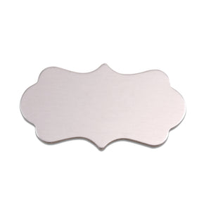 Metal Stamping Blanks Aluminum Mod Plaque, 40.3mm (1.59") x 22.1mm (.87"), 18g, Pack of 5