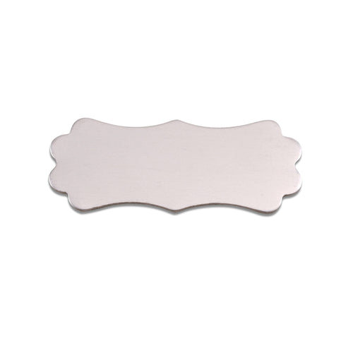Metal Stamping Blanks Aluminum Lanky Plaque, 37mm (1.45") x 14.4mm (.57"), 18g, Pack of 5