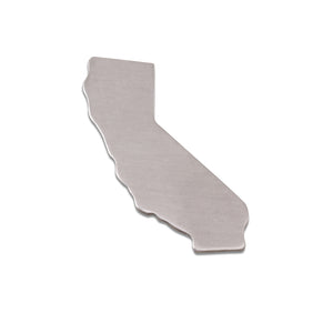 Metal Stamping Blanks Aluminum California State Blank, 33mm (1.3") x 30mm (1.17"), 18 Gauge