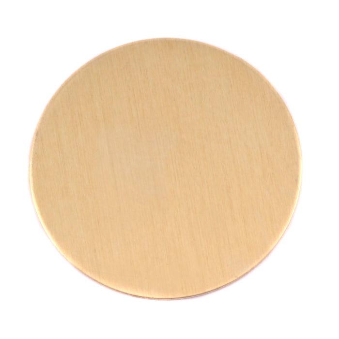 Brass Round, Disc, Circle, 32mm (1.25"), 24 Gauge, Pack of 5