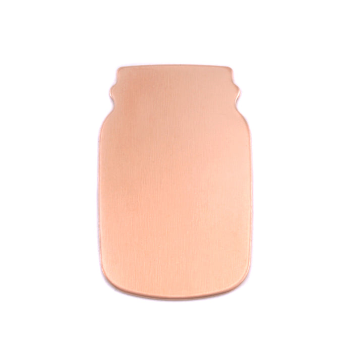 Copper Mason Jar, 27mm (1.06") x 17mm (.67"), 24 Gauge, Pack of 5