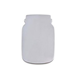 Metal Stamping Blanks Aluminum Mason Jar, 27mm (1.06") x 17mm (.67"), 18g, Pack of 5
