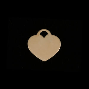 Metal Stamping Blanks Gold Filled "Tiffany" Style Heart, 13mm (.51") x 12mm (.47"), 24g