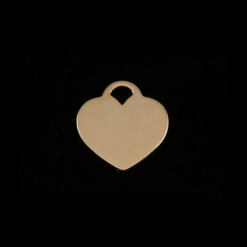 Metal Stamping Blanks Gold Filled "Tiffany" Style Heart, 13mm (.51") x 12mm (.47"), 24g