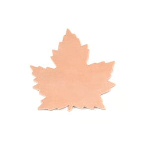 Metal Stamping Blanks Copper Maple Leaf, 29mm (1.14") x 27mm (1.06"), 24g, Pack of 5