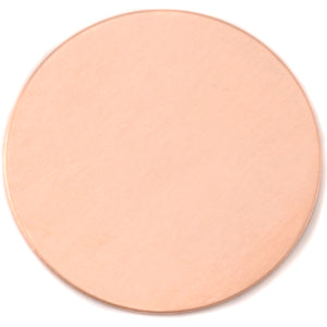 Metal Stamping Blanks Copper Round, Disc, Circle, 48.5mm (1.91"), 24 Gauge