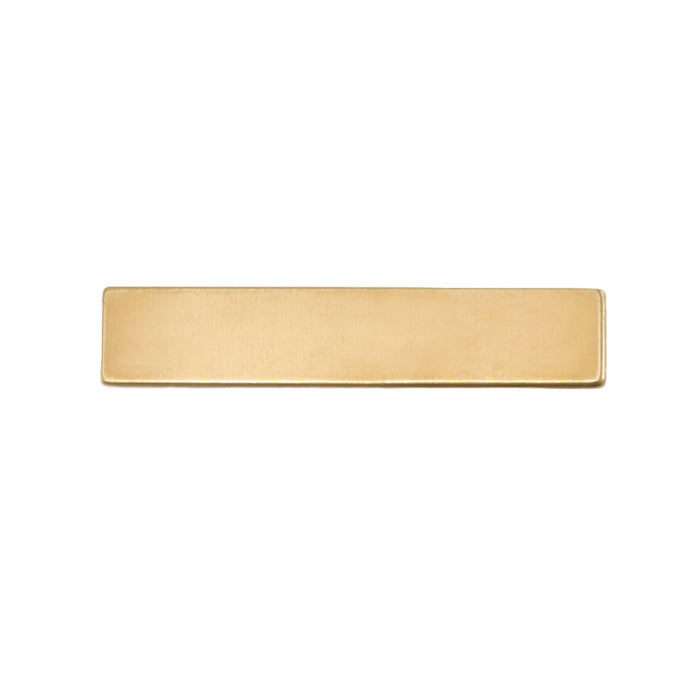 Brass Rectangle, 31.8mm (1.25") x 6.4mm (.25"), 24g, Pack of 5