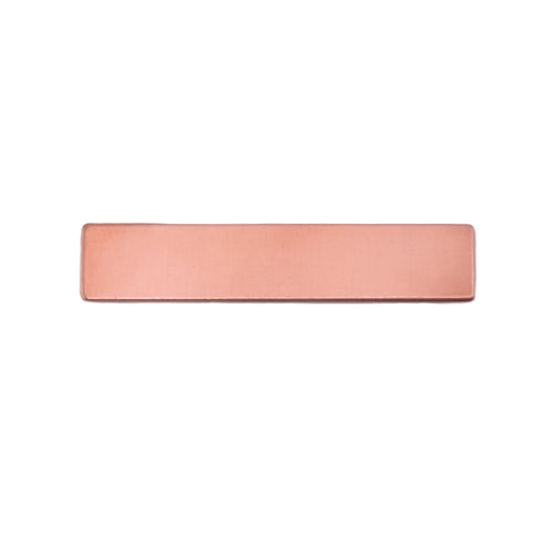 Metal Stamping Blanks Copper Rectangle, 31.8mm (1.25") x 6.4mm (.25"), 24g, Pack of 5