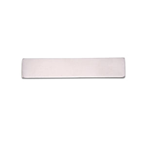 Metal Stamping Blanks Aluminum Rectangle, 31.8mm (1.25") x 6.4mm (.25"), 18g, Pack of 5