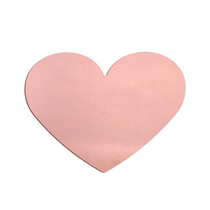 Metal Stamping Blanks Copper Classic Heart, 61mm (2.4") x 53.7mm (2.11"), 24g