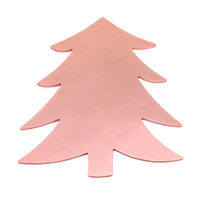 Copper Tree Ornament Blank, 58.4mm (2.3") x 51.4mm (2.04"), 24 Gauge - Beaducation Original