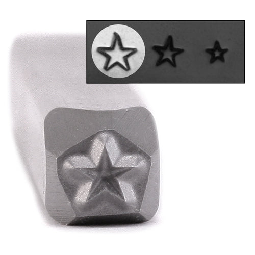 Star Metal Design Stamp, 3.2mm - Beaducation Original